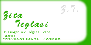 zita teglasi business card
